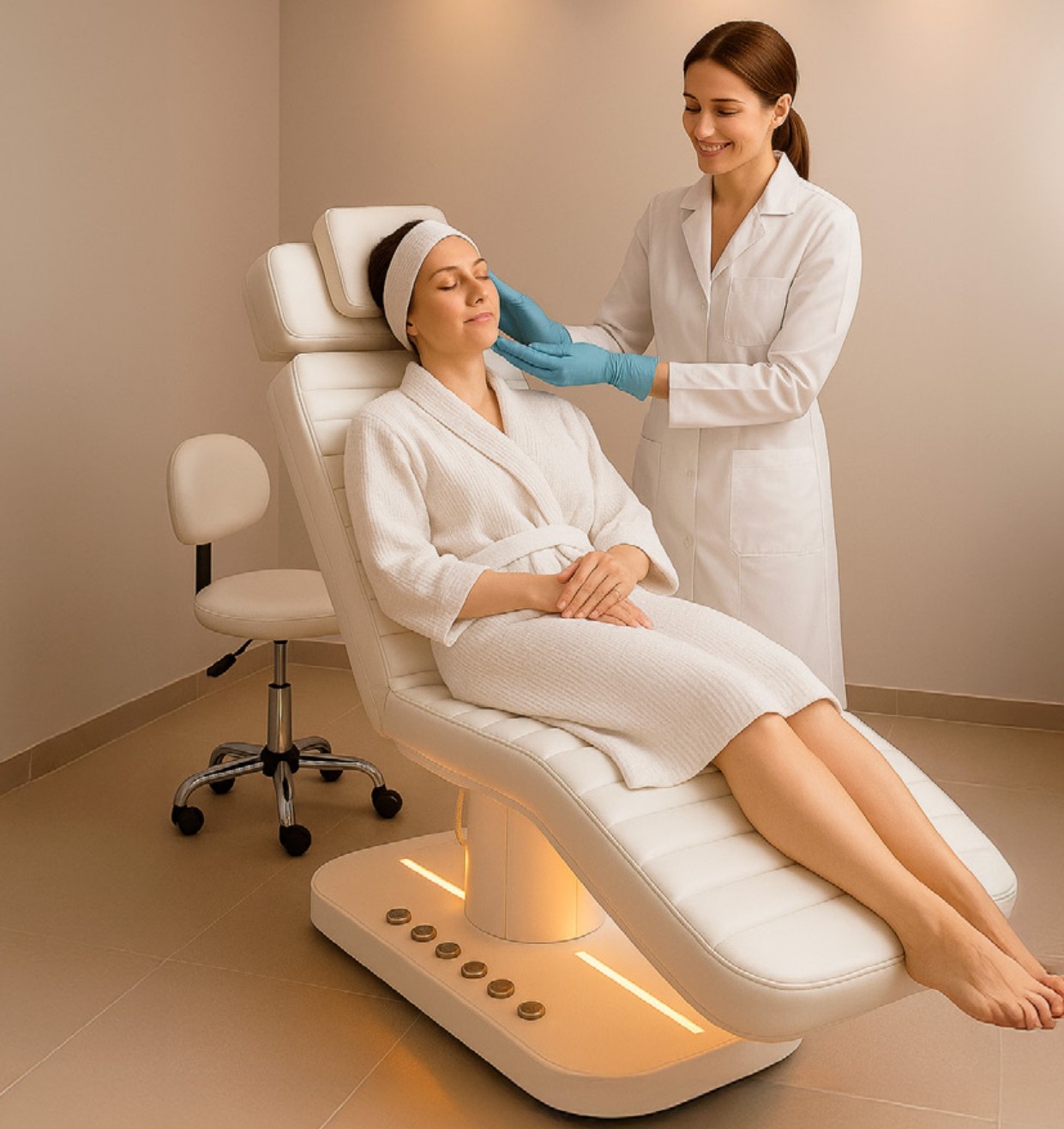 Camilla Luma en consultorio de estética