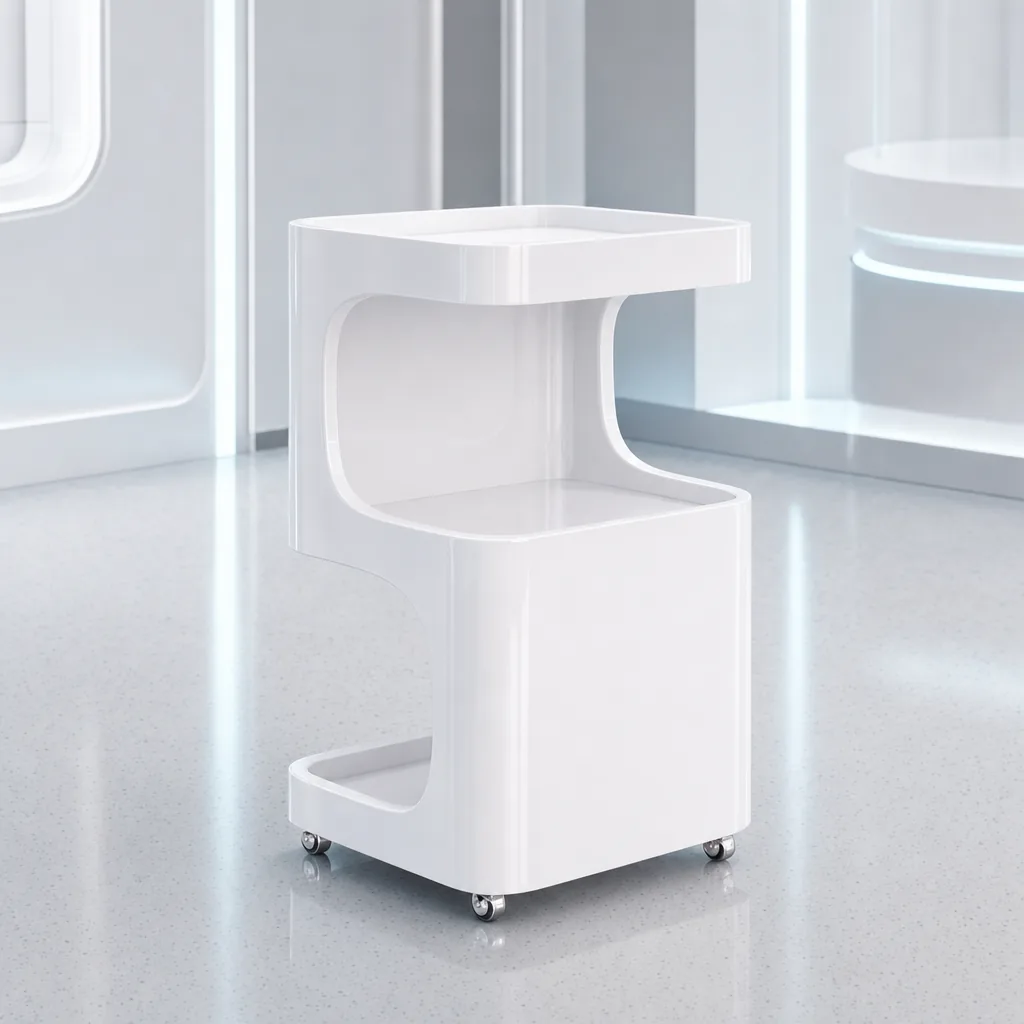 LUMA Cart — detalle de bandeja superior y manija