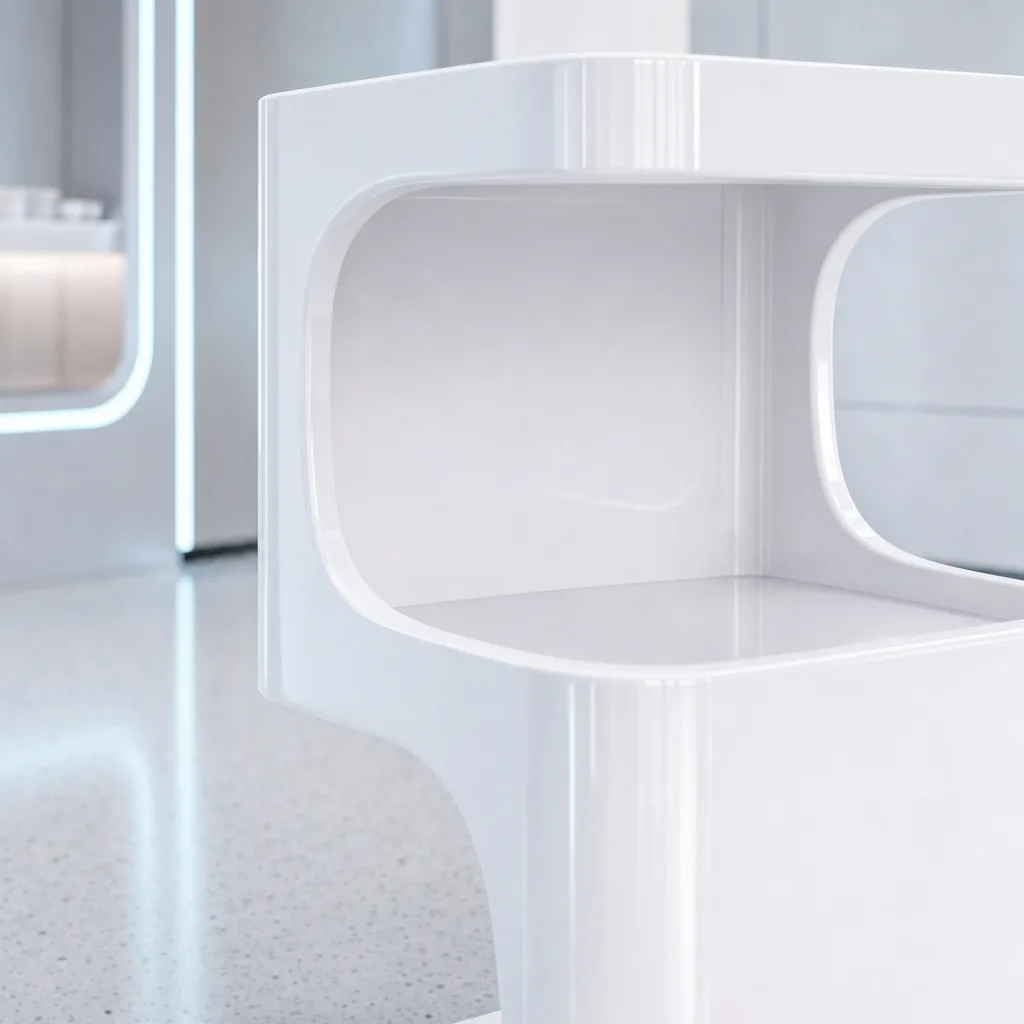 LUMA Cart con productos de estética sobre sus bandejas